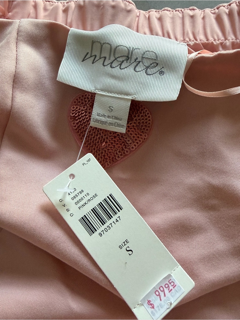 Anthropologie mare mare bedazzled pink mini heart jewel dress women's size S - Picture 5 of 7